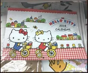 キャンドゥ100均卓上・壁掛けカレンダー2018【画像】サンリオ等(写真 15)