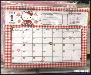 キャンドゥ100均卓上・壁掛けカレンダー2018【画像】サンリオ等(写真 1)