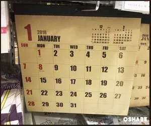 ダイソー100均卓上・壁掛けカレンダー2018【画像】シール・サンリオ等(写真 28)