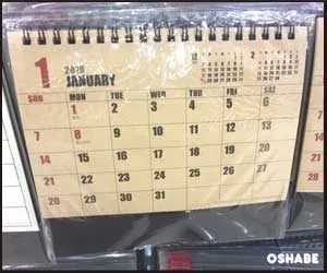 ダイソー100均卓上・壁掛けカレンダー2018【画像】シール・サンリオ等(写真 12)